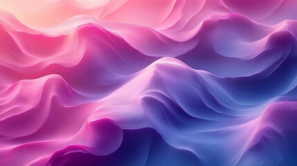 Obraz premium Abstract pastel pink, purple, and blue wave background.