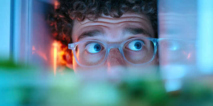 Young Man Viewing Refrigerator Contents