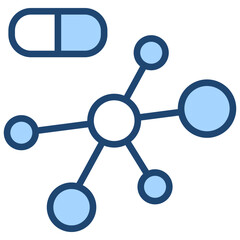 Amino Acid Blue Icon