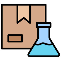 Chemical Product Outline Color Icon