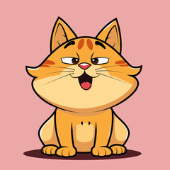 Obraz premium orange cat vector clip art