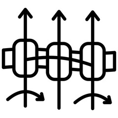 Electron Transport Outline Icon