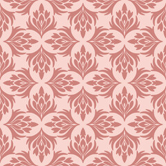  Damask seamless pattern vector background. Graphic ornate pattern for wallpaper, fabric, packaging, wrapping. Damask floral ornament.