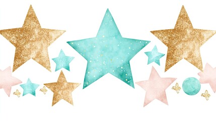 Elegant astrology background Colorful stars design for decoration and celebration.