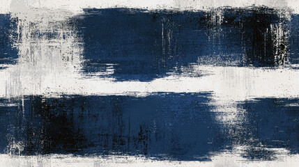 Naklejka premium Abstract Blue and Grey Brushstrokes Painting: Modern Minimalist Canvas Texture for Home Decor