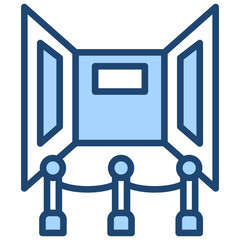 Exhibition Blue Icon