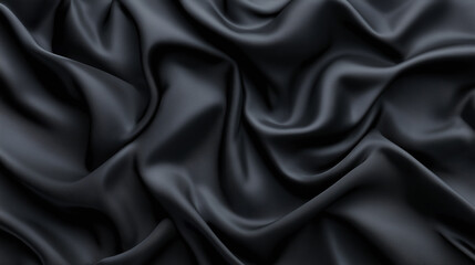 Fototapeta premium Black Satin Fabric