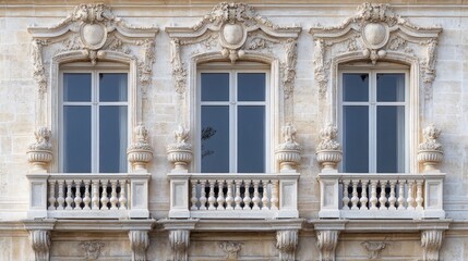 Fototapeta premium Architectural Details: Intricate Windows and Doors evoke Comfort, Security and Elegance in Unique Building Design