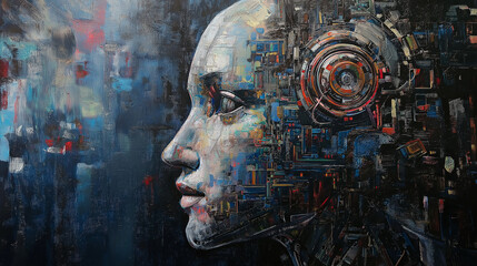 Futuristic Robot Portrait