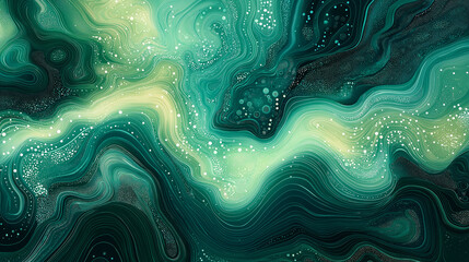 Obraz premium Swirling Green Abstract Background