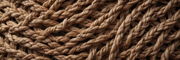 Fototapeta premium Natural fibers woven together to create a textured and organic design, natural, burlap, texture