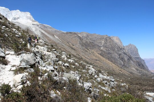 Image from the trekking experience to Paron Lake at Huascaran National Park, Cordillera Blanca Range in Ancash, Peru.