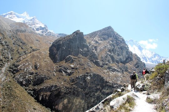 Image from the trekking experience to Paron Lake at Huascaran National Park, Cordillera Blanca Range in Ancash, Peru.