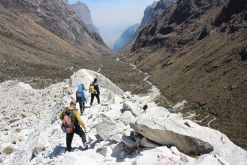 Image from the trekking experience to Paron Lake at Huascaran National Park, Cordillera Blanca Range in Ancash, Peru.