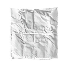 Crumpled White Fabric Texture for Use Isolated on transparent background