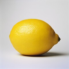 Product photography of a lemon on a simple background