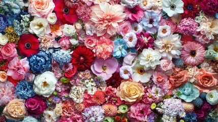 Vibrant Floral Tapestry: A Symphony of Blossoms