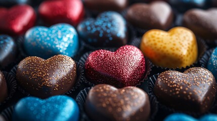 set of heart chocolates 