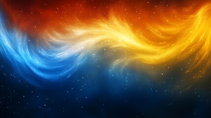 Obraz premium A minimalist artwork featuring softly glowing lines intersecting against a gradient backdrop.