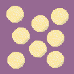 seamless pattern of onde-onde, a traditional snacks from indonesia