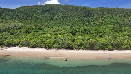Beach coastal tropical drone aerial Port Douglas 