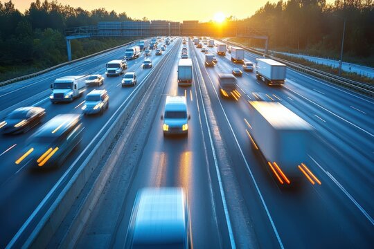 Sunset Highway Traffic Jam, Rush Hour Commute