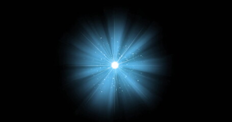 Image of glowing light spots moving over black background