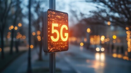 A close-up of a G antenna mounted on a sleek metallic tower.