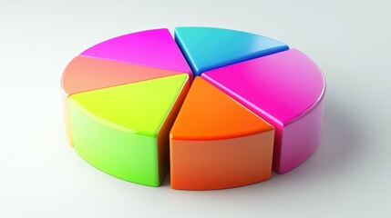Obraz premium A colorful pie chart with an empty section, symbolizing incomplete advice or analysis.