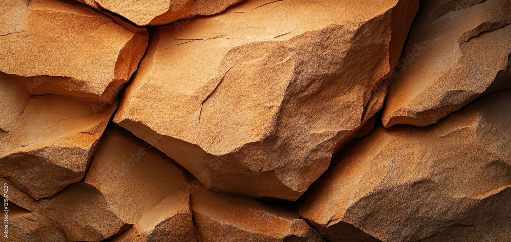 Poster unique composition of orange rough rocks, showcasing dynamic textures and natural patterns, perfect 
