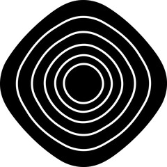 Circle forms ripple circular concentric, wooden round, topography