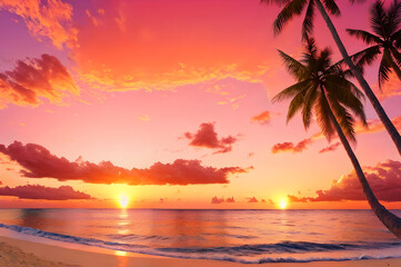 夕焼けのオーシャンビーチ