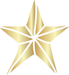 Obraz premium Set of golden stars in doodle style