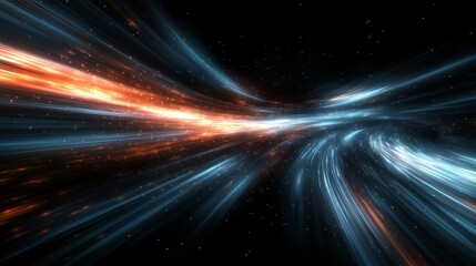 Dynamic Light Trails in a Vivid Cosmic Space Environment