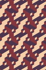 Abstract hexagon pattern background, hexagon geometric background, with retro colors