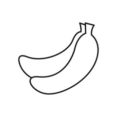 Banana line icon on white background.