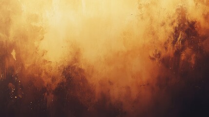 Abstract textured background with warm golden and brown tones featuring a gradient and soft brush strokes ideal for design purposes Copy Space