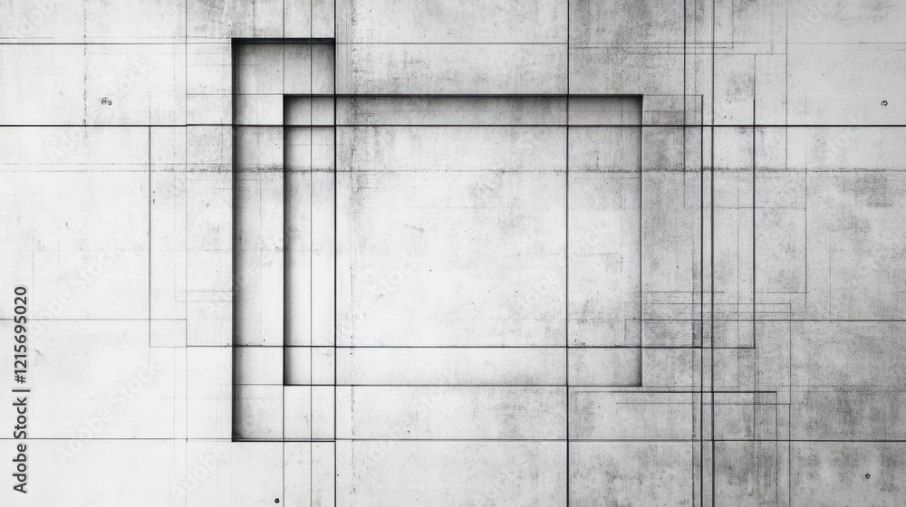 Poster abstract gray concrete background with intersecting lines and geometric shapes copy space for archit