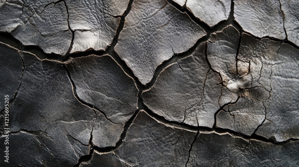 Poster cracked dark surface texture with detailed patterns and high contrast, ideal for backgrounds and des