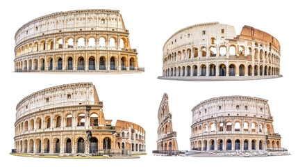Roman Colosseum Architectural Details Generative AI