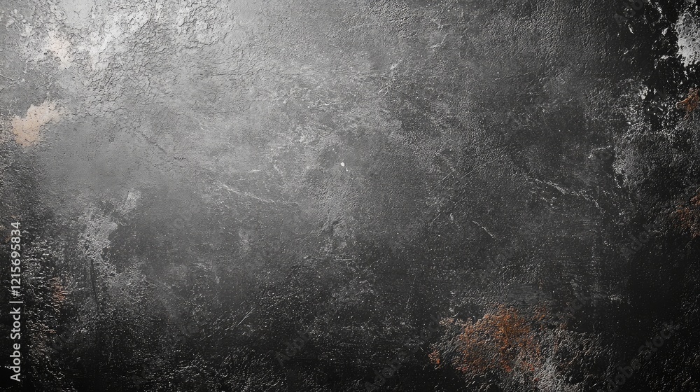 Poster abstract textured background with dark gray and black surface variations and subtle color accents, f