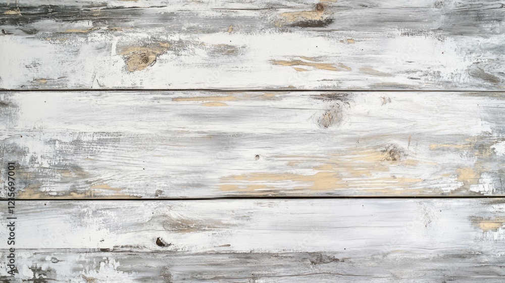Aufkleber weathered white wooden background with gray accents and visible texture, ideal for design use with a