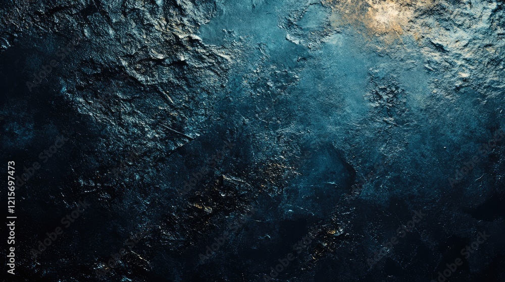 Poster dark textured background with rough surface and subtle light highlights, ideal for abstract designs 