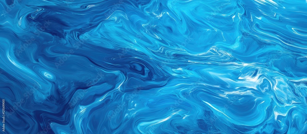 Poster blue abstract water surface with swirls and textures providing copy space for text placement