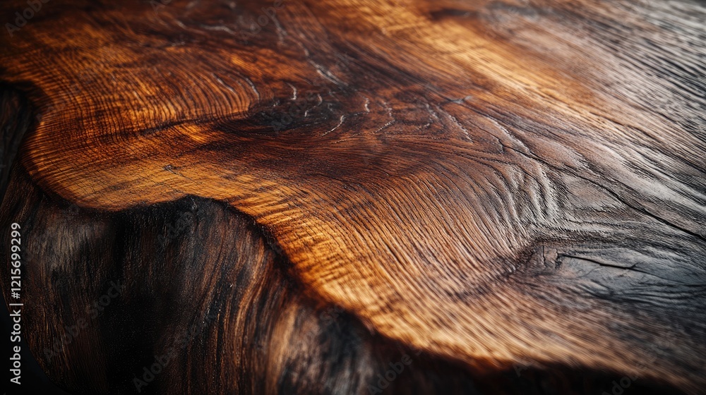 Aufkleber close-up of textured wooden surface showcasing natural grain patterns and rich color variations copy