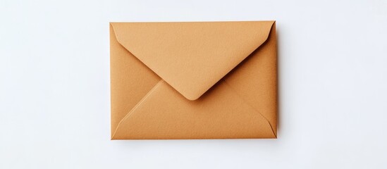 Brown envelope on a white background with Copy Space for text placement