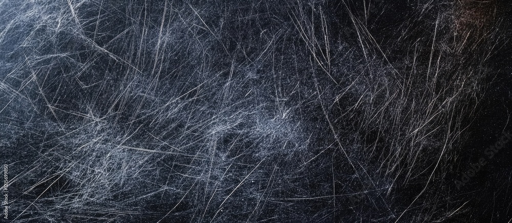 Poster abstract texture background with random thin lines pattern on dark surface ideal for design projects