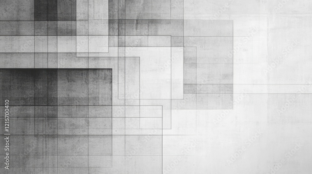 Poster abstract geometric background with overlapping translucent rectangles in shades of gray and white pr