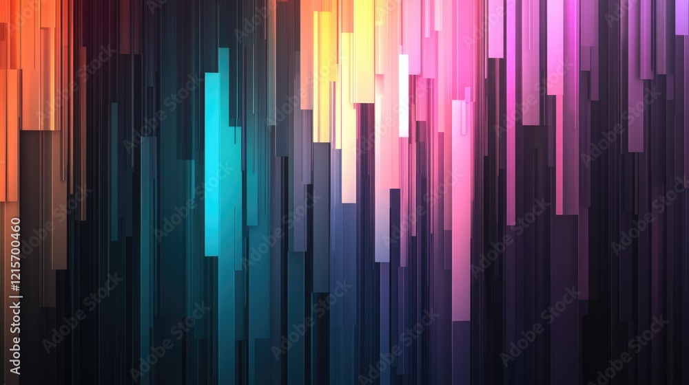 Poster abstract colorful vertical lines background with gradient shades and copy space