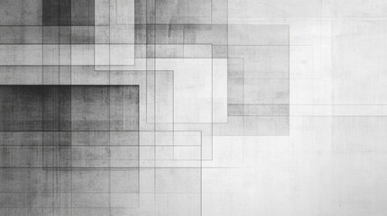 Abstract geometric background with overlapping translucent rectangles in shades of gray and white providing copy space for text.